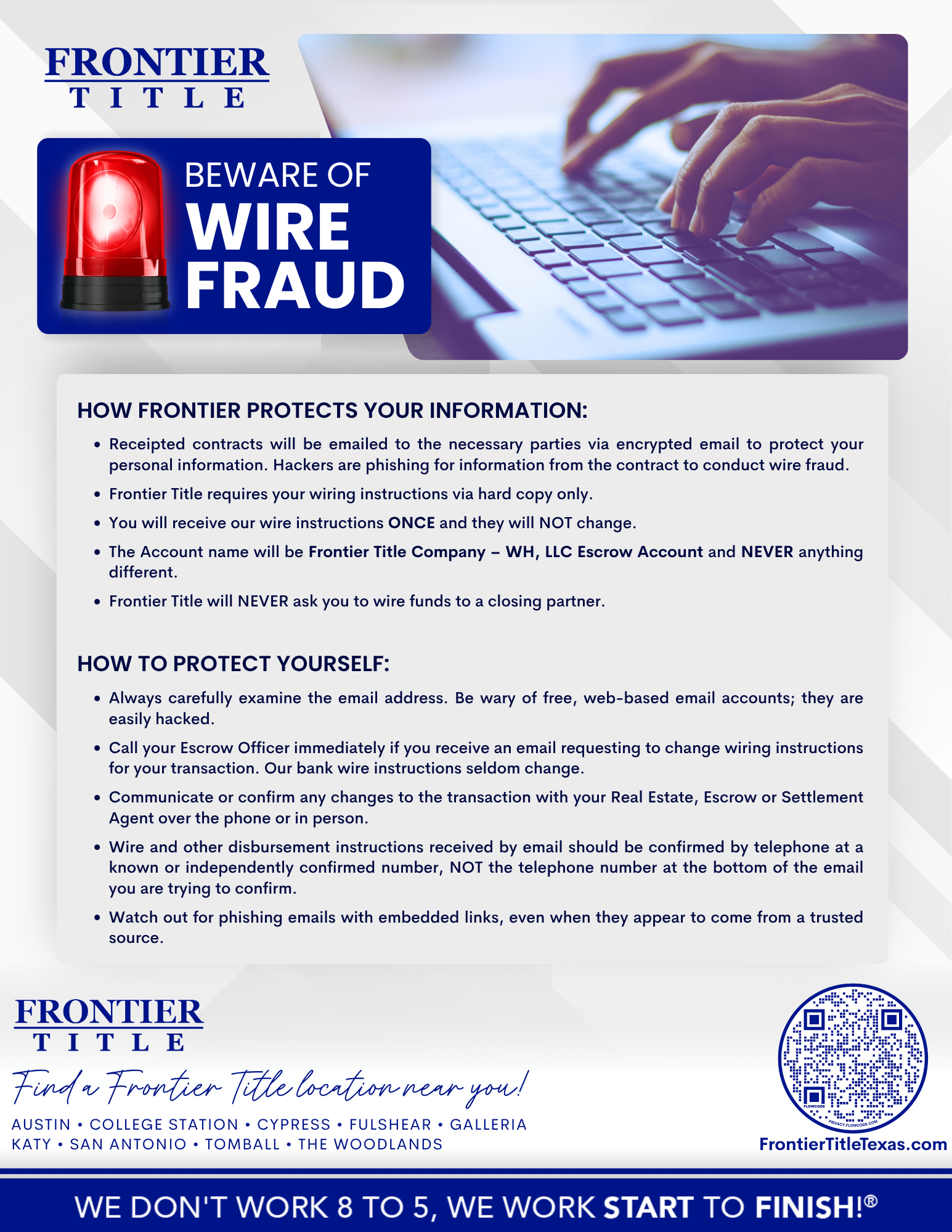 Beware of Wire Fraud